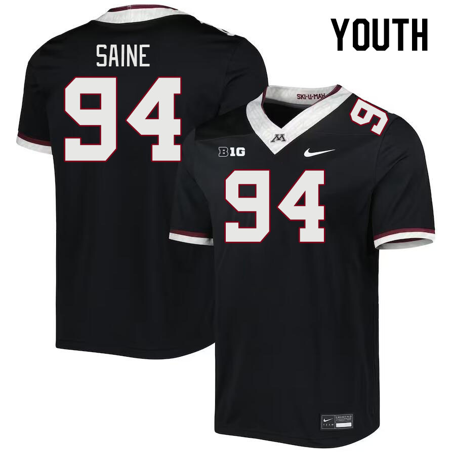 Youth #94 Mo Saine Minnesota Golden Gophers College Football Jerseys Stitched-Black